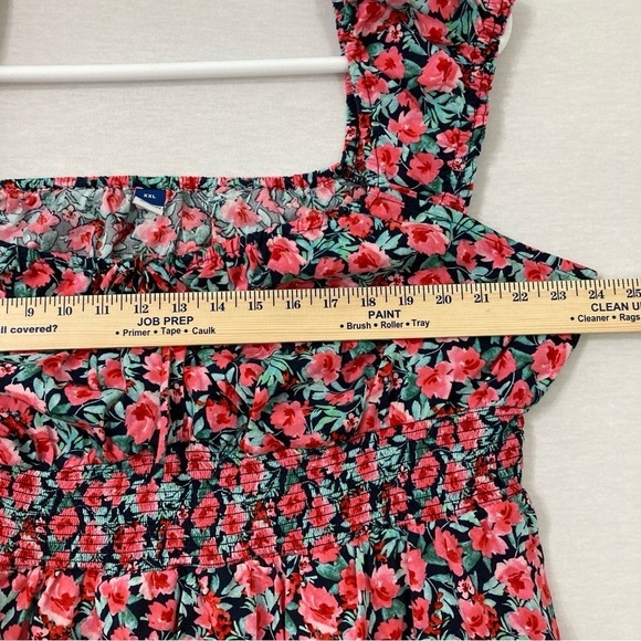 Old Navy Floral Round Neck Tie Front Summer Mini Dress size XXL - Picture 5 of 9